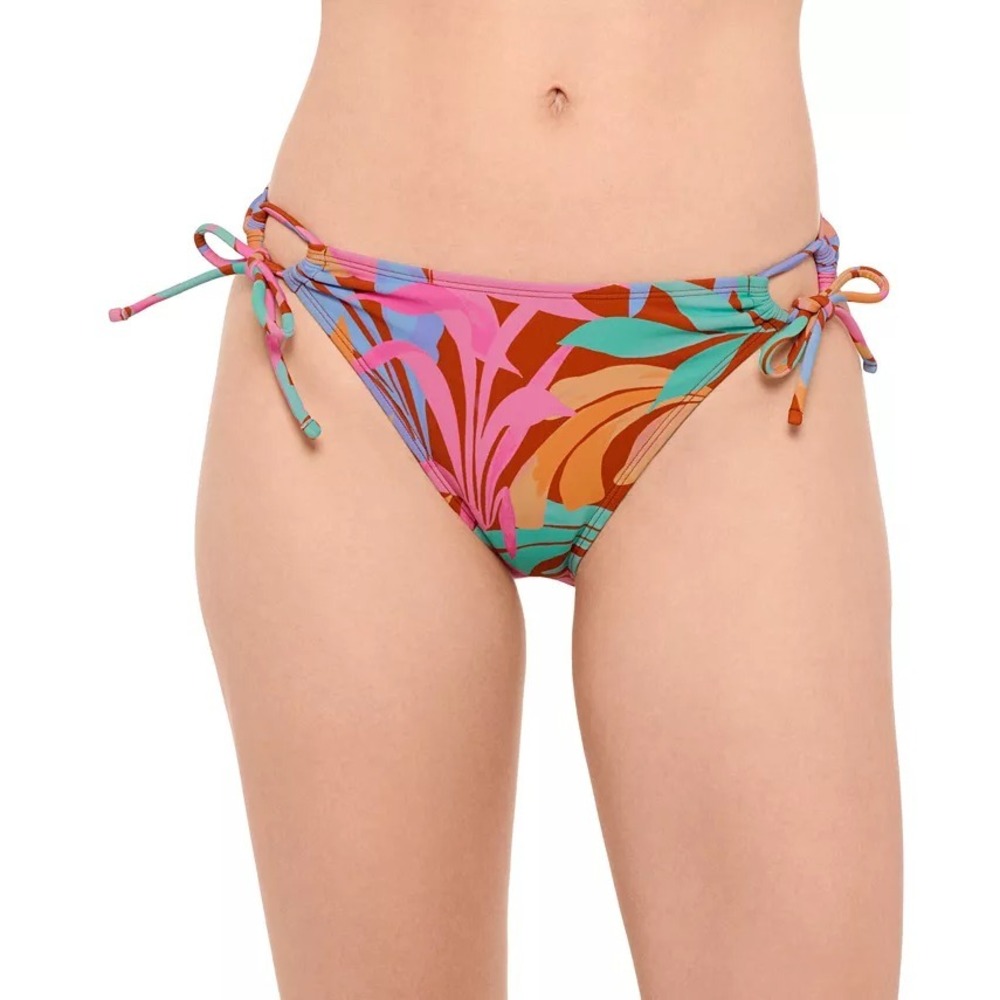 Salt + Cove Juniors‎ Medium  Printed Looped Side-Tie Scoop Bikini Bottoms 2388